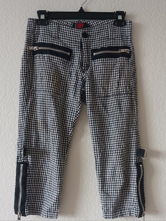 Tripp nyc Pants - Tripp NYC Black and White Punk Capri Pants Vintage 90s Size Small